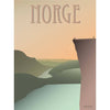 Vissevasse Norwegia Plakat Załącznika Pulpity, 15 x21 cm