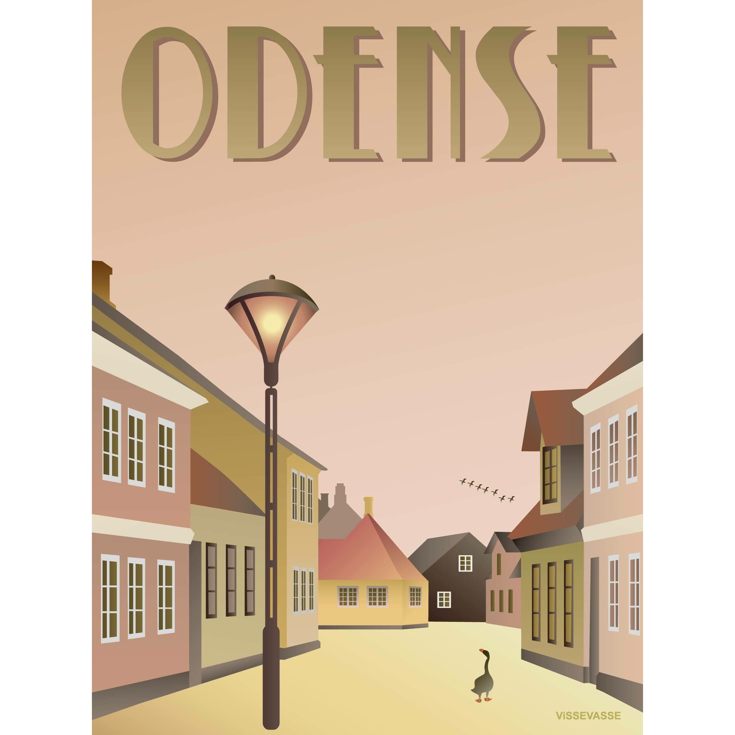 Vissevasse Odense Entlein Plakat, 30 x 40 cm
