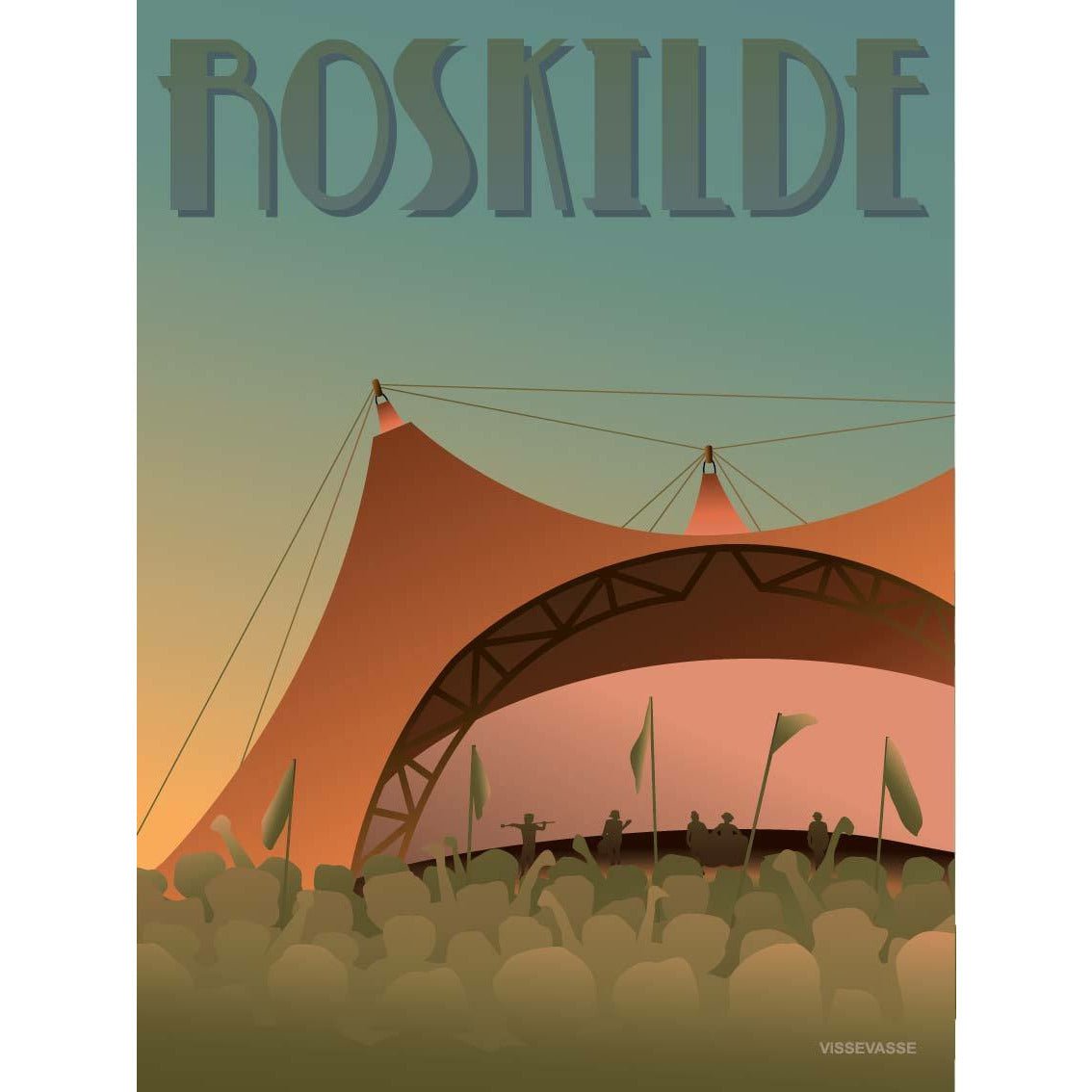Vissevasse Roskilde Festival Plakat, 50 x 70 cm