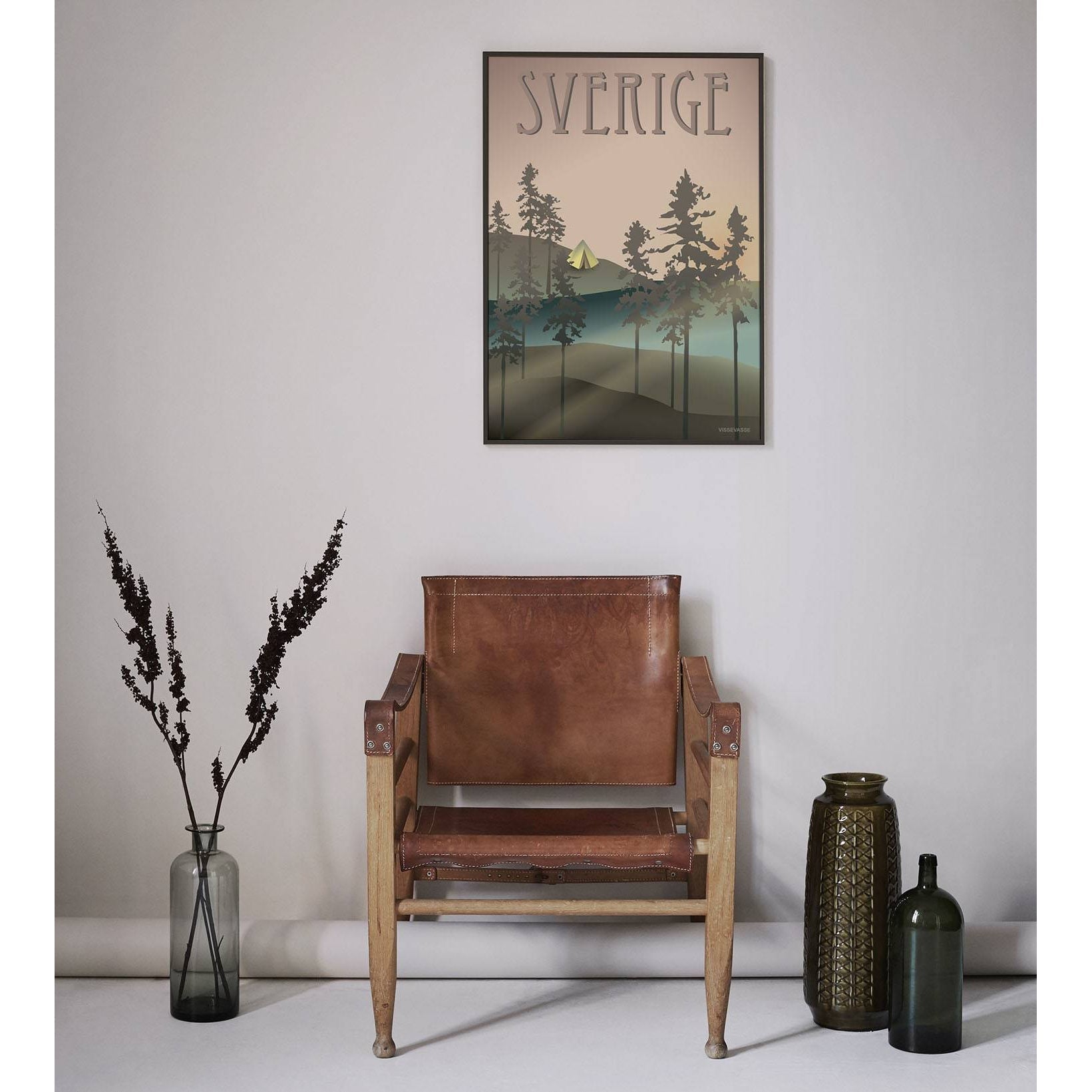 Vissevasse szwedzki plakat lasów, 15 x 21 cm