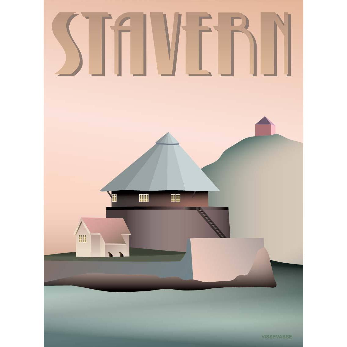 Vissevasse Stavern Plakat cytadeli, 15 x21 cm