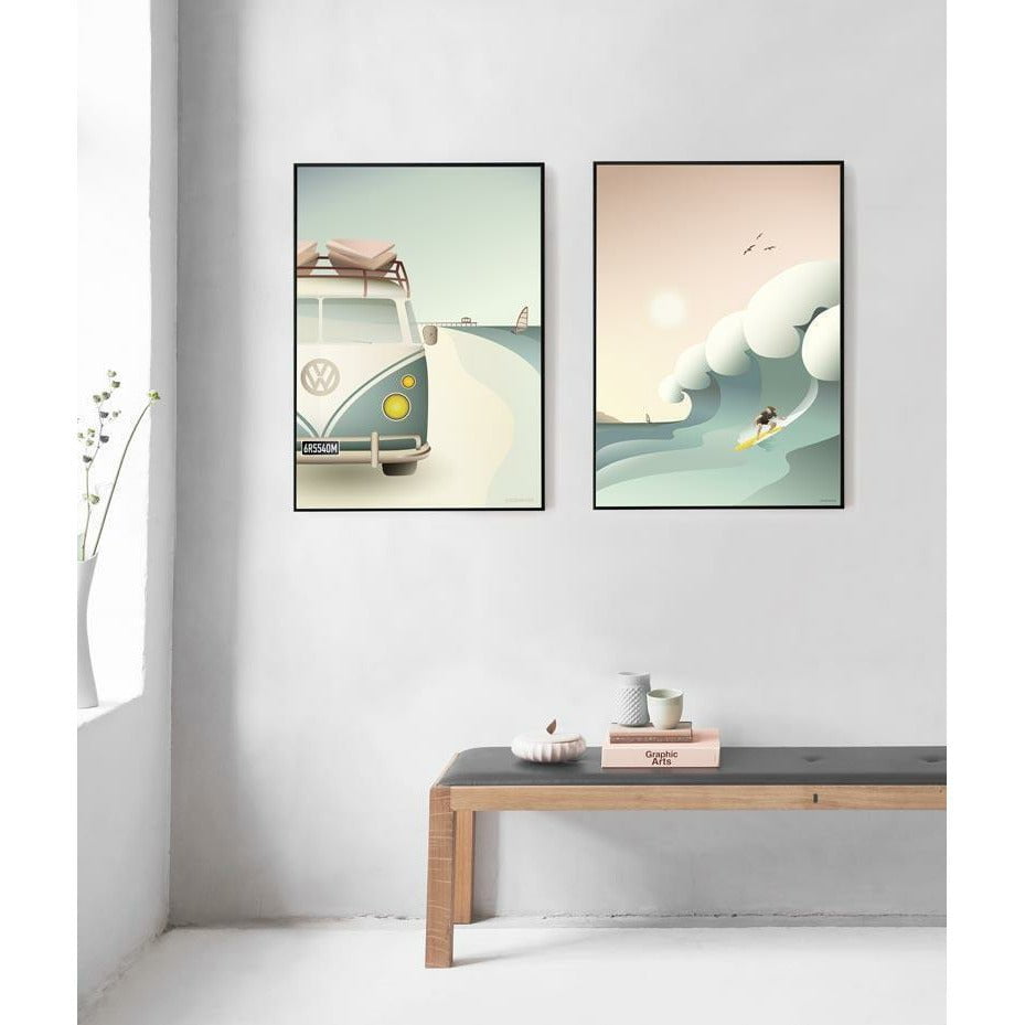 Vissevasse Surfer Plakat, 30 x 40 cm