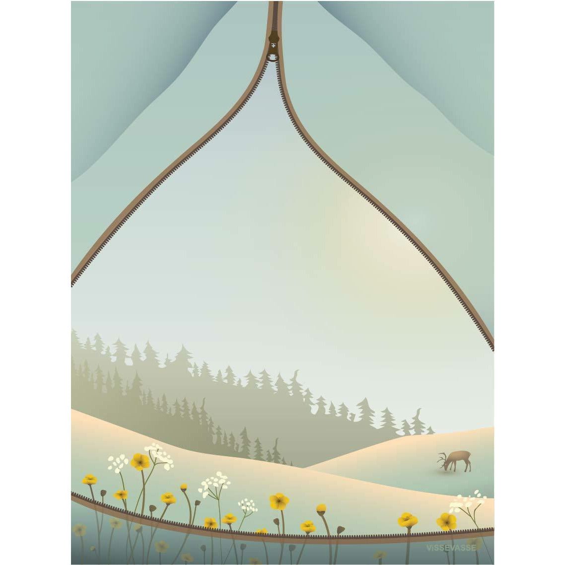 Namiot Vissevasse z plakatem widokowym, 50 x70 cm