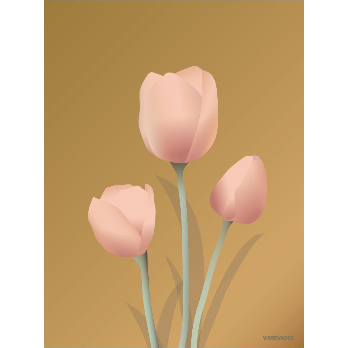 Vissevasse Tulip Plakat 30 x40 cm, bursztyn