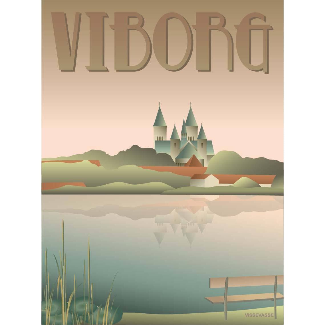 Plakat Vissevasse Viborg Lakes, 15 x21 cm