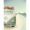 Vissevasse VW Camper Plakat, 30 x 40 cm