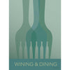 Vissevasse Wining & Dining Plakat, 15 x21 cm