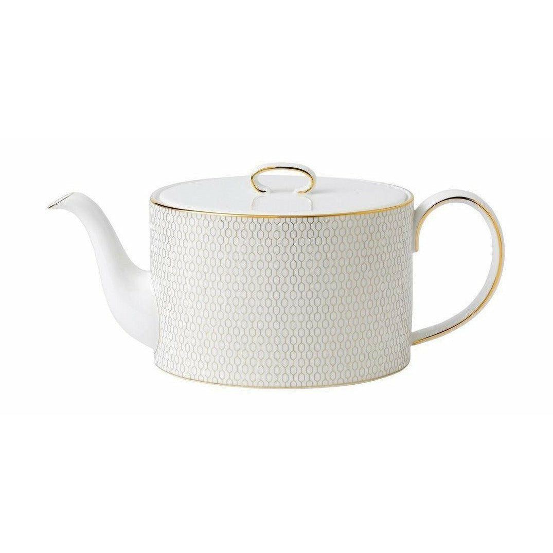 Wedgwood Arris Teapot 1 L Pudełko prezentowe, biały/złoty