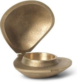 Ferm Living Clam Candle Holder, Brass